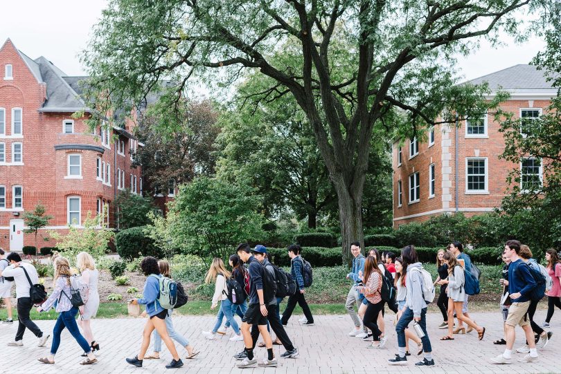 Wheaton College chapel walk